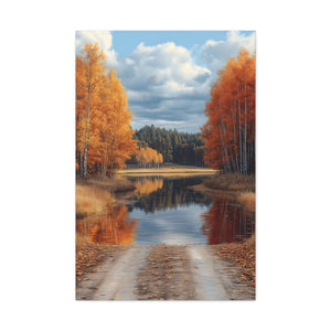 Autumn Landscape Canvas Print, Nature Wall Art, Fall Decor, Rustic Home Decor