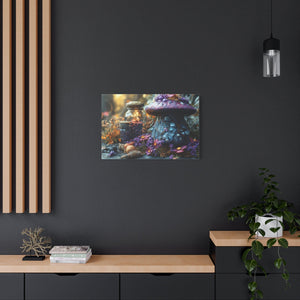 Enchanted Mushroom Canvas Print, Nature Wall Art, Fairy Tale Décor, Magical Home Accent