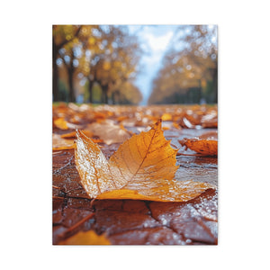 Autumn Leaf Canvas Wall Art, Nature Decor, Fall Home Decor, Seasonal Artwork, Gallery Wall, Eco-Friendly Art