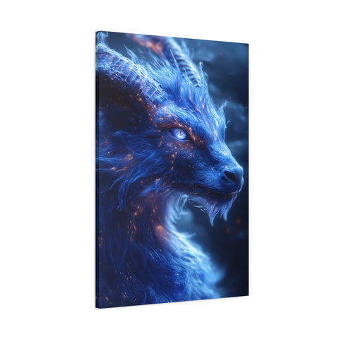 Mystical Creature Canvas Print, Dragon Wall Art, Fantasy Home Decor, Unique Gifting, Gothic Art Piece, Bedroom Aesthetic