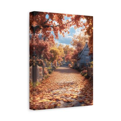 Autumn Landscape Canvas Wall Art Print, Fall Decor, Home Decoration, Nature Artwork, Seasonal Gift, Cozy Vibes, Rustic Wall Decor