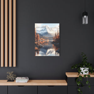 Serene Landscape Canvas Art, Nature Decor, Wall Art Print, Mountain Scene, Autumn Home Decoration