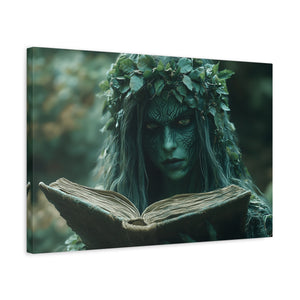 Forest Goddess Art Canvas Wall Décor, Nature Lover Gift, Boho Home Decoration, Fantasy Artwork, Unique Gift Idea