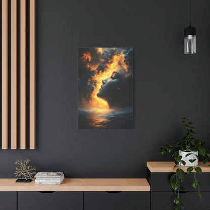 Canvas Wall Art, Modern Portrait, Abstract Design, Home Decor, Unique Gift, Inspirational Art, Boho Decor, Dreamy Atmosphere