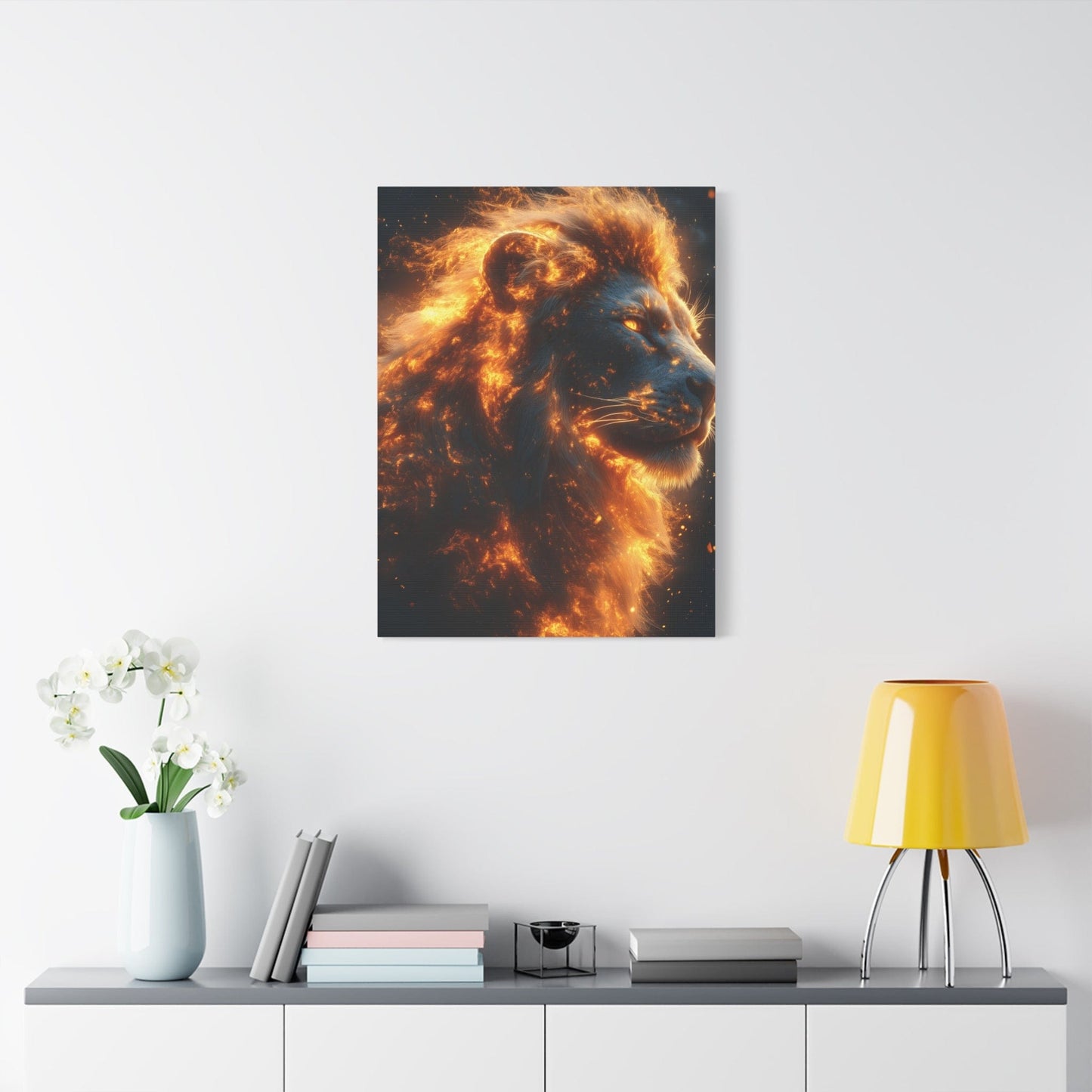 Fierce Lion Canvas Artwork, Wild Animal Decor, Bold Home Wall Art, Inspirational Gift, Unique Lion Print, Modern Decor