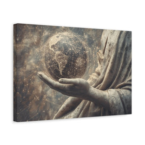 Earth in Hand - Matte Canvas Wall Art for Home Décor, Inspirational Artwork for Living Room