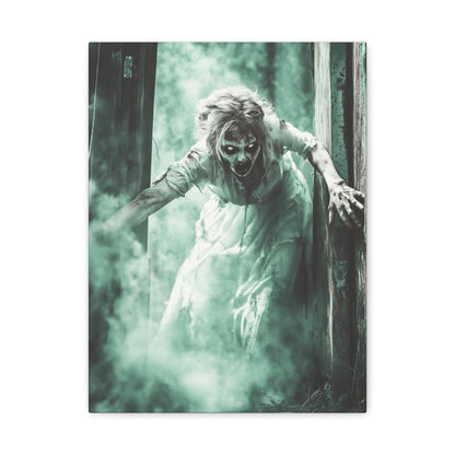Haunting Matte Canvas Print, Wall Art for Halloween, Scary Decor, Spooky Home Decoration, Horror Lovers Gift, Creepy Artwork