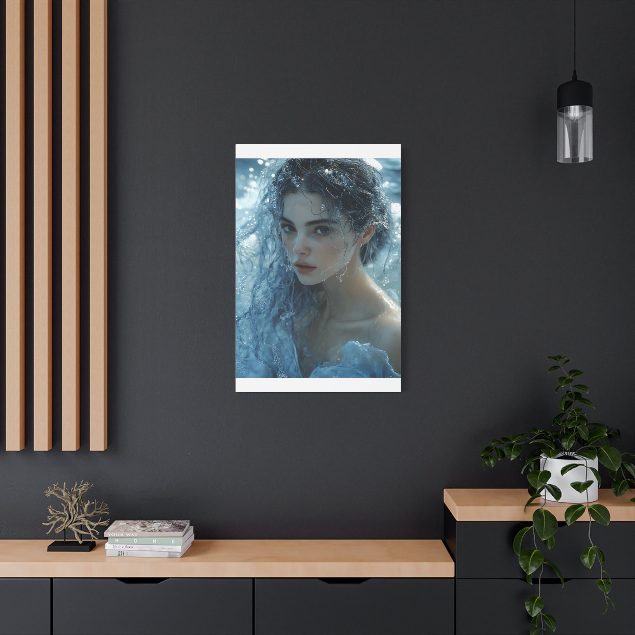 Serene Ocean Canvas Wall Art, Nature Decor, Home Aesthetics, Modern Artwork, Gift for Ocean Lovers, Deep Blue Wall Decor
