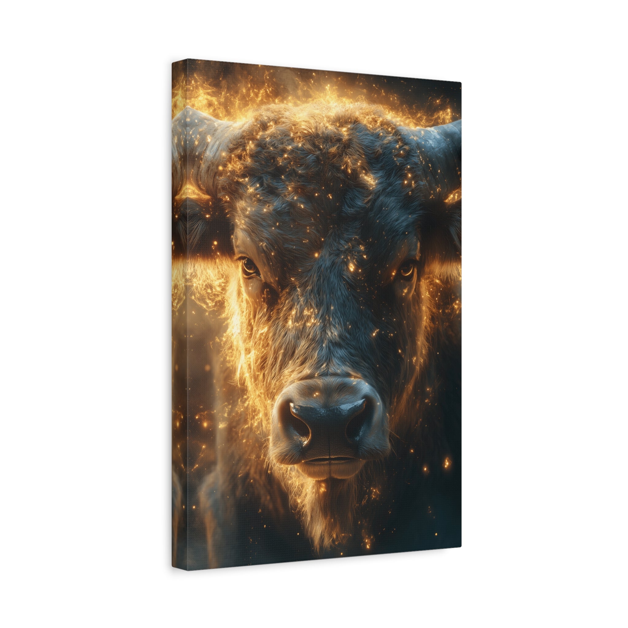 Stretched Canvas Wall Art, Bull Artwork for Home Decor, Rustic Farmhouse Style, Perfect Gift for Animal Lovers, Ideal for Living Room [...]
