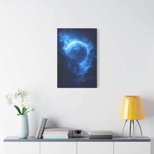 Stellar Canvas Art Print, Galaxy Wall Décor, Celestial Home Decoration, Starry Night Artwork, Cosmic Blue Decor