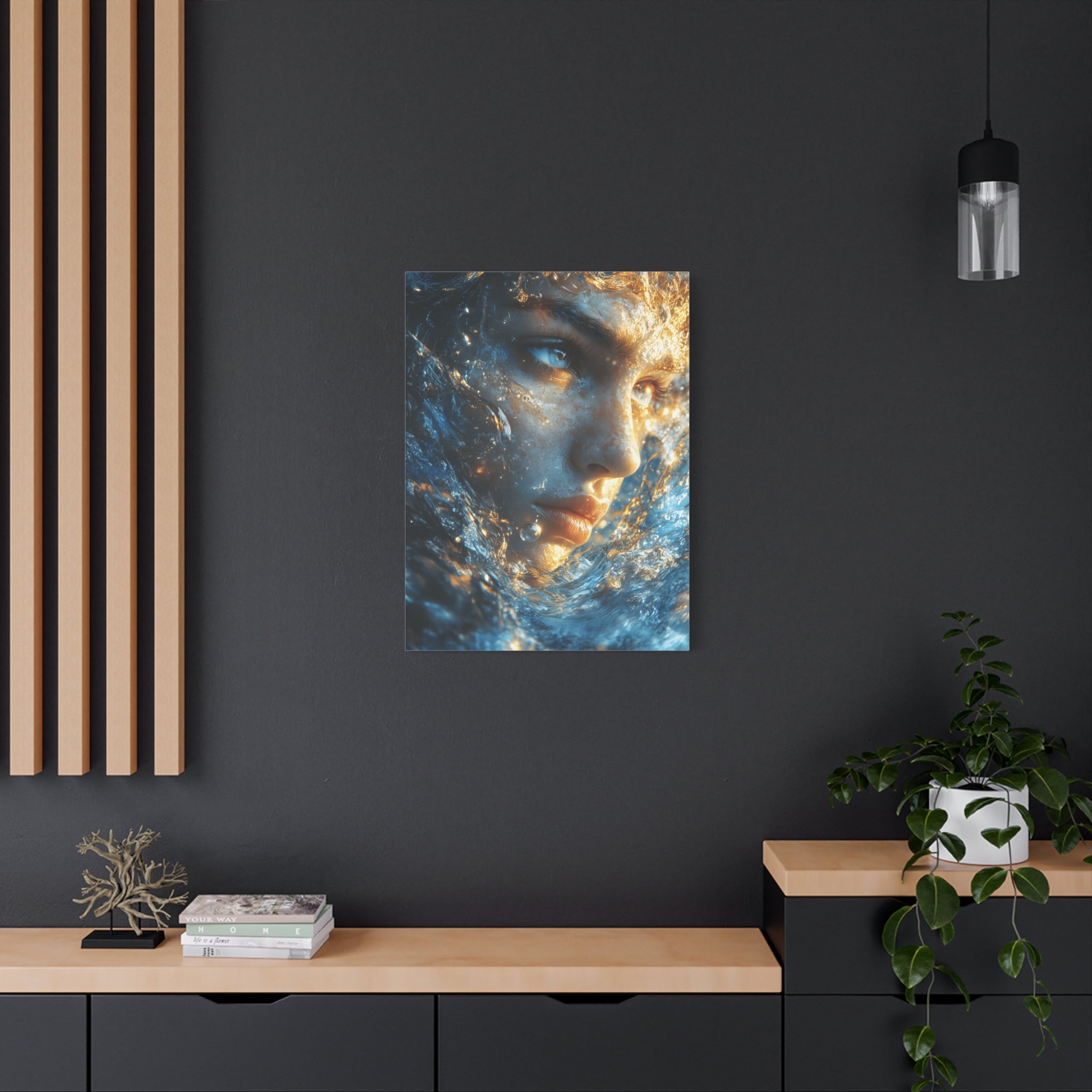 Artistic Canvas Print - Abstract Water Woman | Ocean-Themed Decor, Gallery Wall Art, Unique Home Decoration, Aquatic Aesthetic, Gift