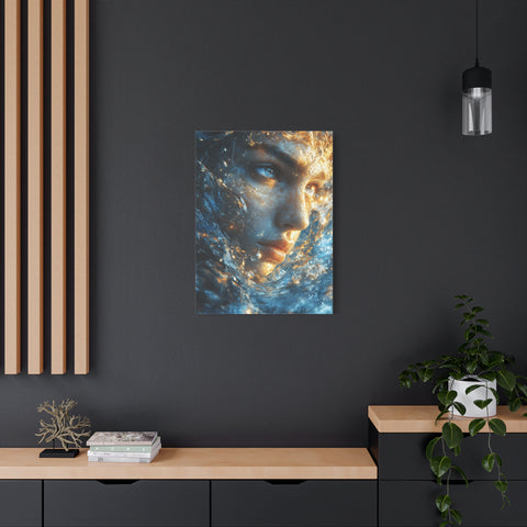 Artistic Canvas Print - Abstract Water Woman | Ocean-Themed Decor, Gallery Wall Art, Unique Home Decoration, Aquatic Aesthetic, Gift