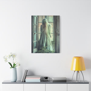 Haunting Matte Canvas Wall Art, Creepy Home Decor, Gothic Decor, Halloween Decoration, Spooky Art Piece