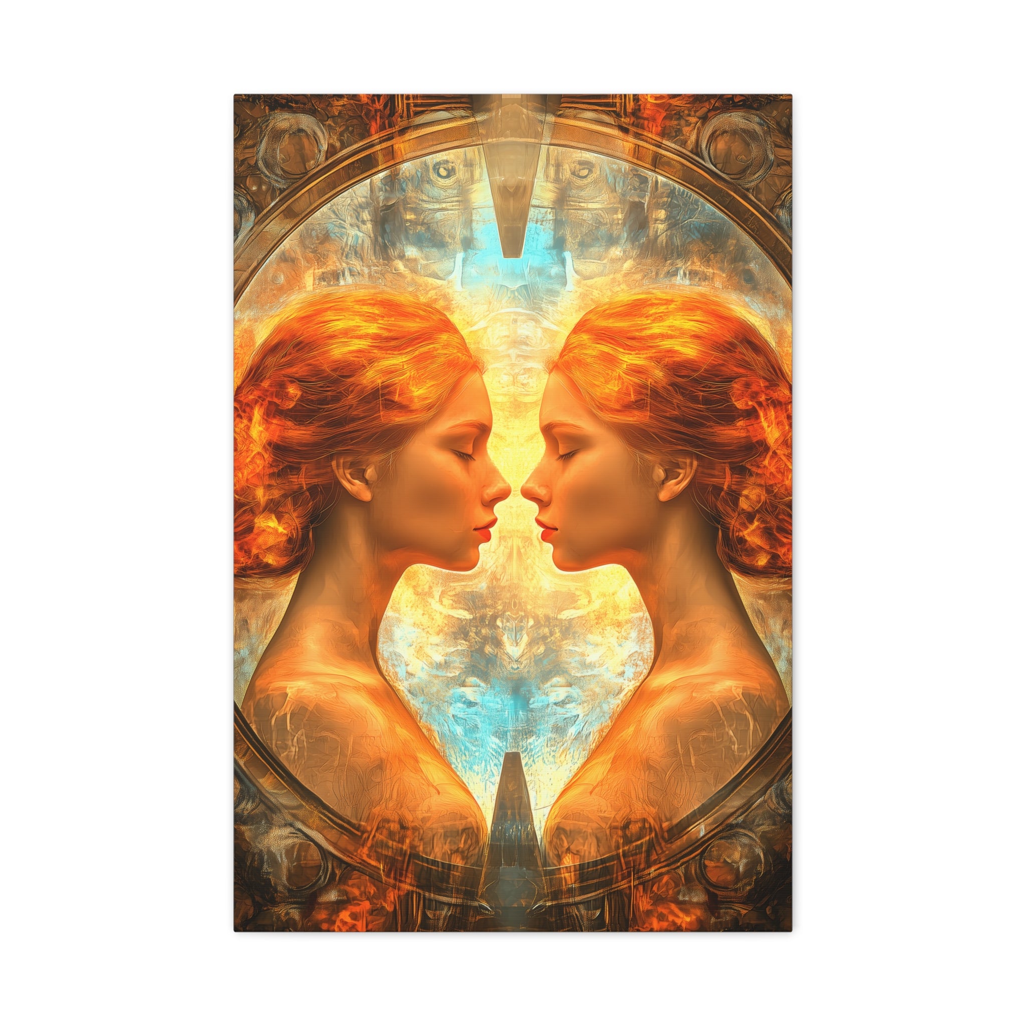 Artistic Gemini Canvas Print, Home Decor, Gallery Artwork, Unique Gift, Contemporary Art