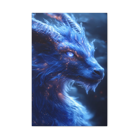 Mystical Creature Canvas Print, Dragon Wall Art, Fantasy Home Decor, Unique Gifting, Gothic Art Piece, Bedroom Aesthetic