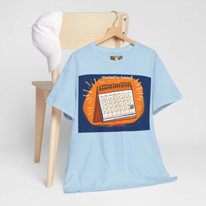 Periodic Table Calendar Tee — Humorous Science Pun T-Shirt