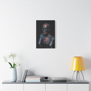Stretched Canvas Art Print, Gothic Skeleton Wall Decor, Macabre Home Aesthetic, Halloween Wall Art, Dark Artwork for Spooky Vibes