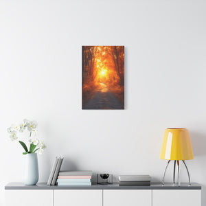 Autumn Pathway Canvas Print, Fall Décor, Nature Wall Art, Home Décor, Gift for Nature Lovers