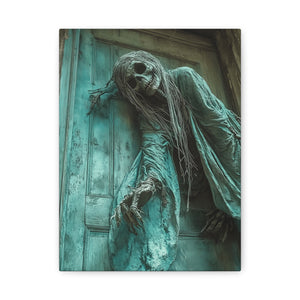 Eerie Ghost Wall Art Canvas, Perfect for Halloween Decor, Creepy Artwork for Home, Macabre Gift Idea, Spooky Room Accent