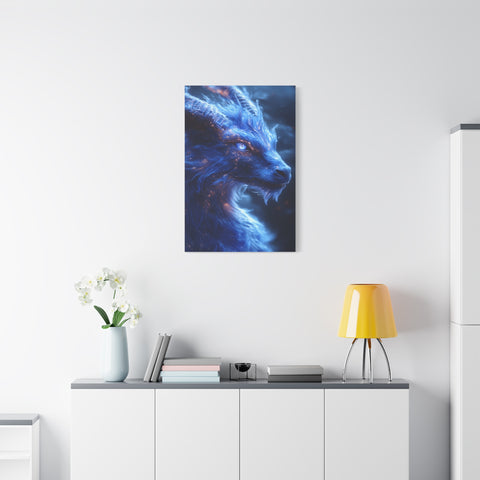 Mystical Creature Canvas Print, Dragon Wall Art, Fantasy Home Decor, Unique Gifting, Gothic Art Piece, Bedroom Aesthetic
