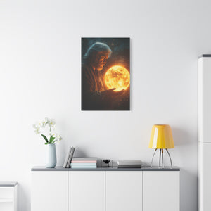 Celestial Guardian Matte Canvas Art, Mystic Wall Decor, Inspiring Home Office Decor, Cosmic Artwork, Spiritual Gift Idea