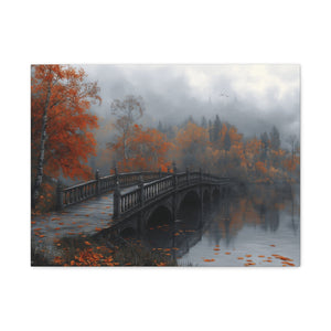 Autumn Landscape Canvas Print, Cozy Home Decor, Fall Artwork for Living Room, Gift for Nature Lovers, Fall Themed Wall Art