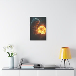 Celestial Guardian Matte Canvas Art, Mystic Wall Decor, Inspiring Home Office Decor, Cosmic Artwork, Spiritual Gift Idea