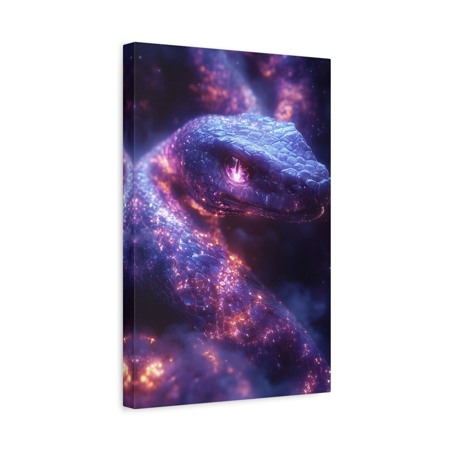 Cosmic Creature Canvas Art, Wall Decor, Home Gallery, Unique Gift, Space-Inspired Art, Mystic Snake Print