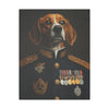 Beagle Military Wall Art - Patriotic Dog Décor for Army, Air Force, Navy, Marines