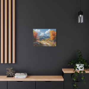 Nature-Inspired Stretched Canvas Art, Scenic Autumn Landscape Wall Decor, Home Decoration, Gift for Nature Lovers, Nostalgic Art
