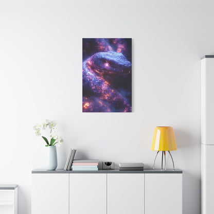 Cosmic Creature Canvas Art, Wall Decor, Home Gallery, Unique Gift, Space-Inspired Art, Mystic Snake Print