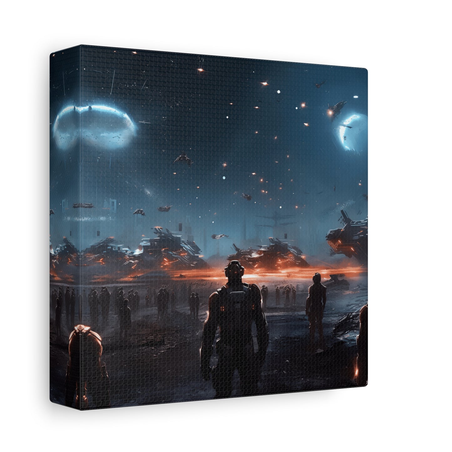 Sci-Fi Wall Art Canvas, Futuristic Decor, Space Art Print, Home Gallery Decoration, Gift for Sci-Fi Lovers