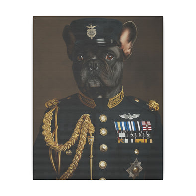 Dog, French Bulldog, Military, Military Dress, Army, Air Force, Navy, Marines, Dog Wall Art, Dog Art, Military Wall Art, Military Art