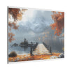 Autumn Décor, Canvas Art, AI Autumn Landscape, Nature Artwork Gift, Modern Wall Hanging, Unique Wall Art