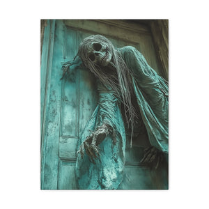 Eerie Ghost Wall Art Canvas, Perfect for Halloween Decor, Creepy Artwork for Home, Macabre Gift Idea, Spooky Room Accent