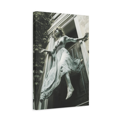 Eerie Fantasy Wall Art Canvas, Dark Atmosphere Decor, Gothic Home Decor, Haunting Art for Halloween, Unique Gift Idea