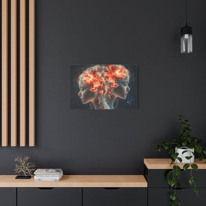 Celestial Portrait Canvas Art, Cosmic Wall Decor, Mystical Home Aesthetic, Gift for Art Lovers, Unique Space-Inspired Artwork