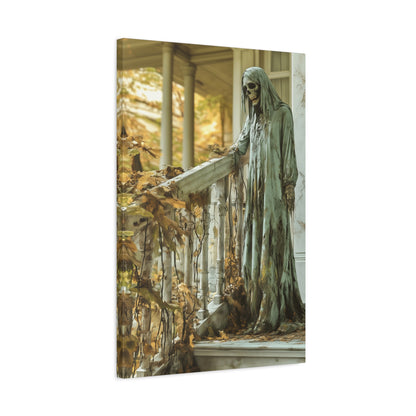 Spooky Gothic Canvas Art, Halloween Decor, Haunted House Wall Art, Creepy Home Decor, Dark Aesthetic