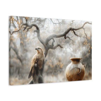 Nature-Inspired Matte Canvas Print, Wall Art, Bohemian Home Decor, Gift for Bird Lovers, Rustic Wall Decor, Wildlife Artwork