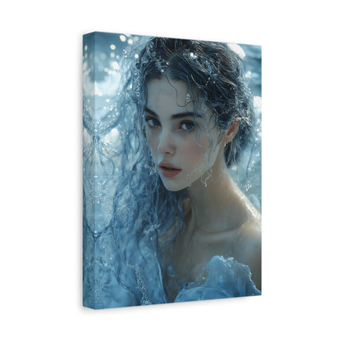 Serene Ocean Canvas Wall Art, Nature Decor, Home Aesthetics, Modern Artwork, Gift for Ocean Lovers, Deep Blue Wall Decor