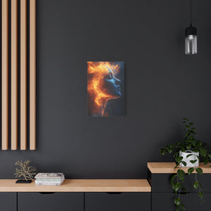 Stretched Canvas Art Print, Abstract Portrait Wall Décor, Bohemian Home Décor, Unique Gift
