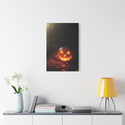 Halloween Pumpkin Canvas Art Print, Spooky Wall Decor, Fall Home Decoration, Halloween Party Decoration, Pumpkin Artwork