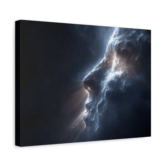 Cosmic Portrait Canvas Art, Abstract Wall Decor, Space-Themed Home Decor, Gift for Science Lovers, Unique Art for Modern Spaces