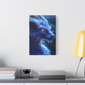 Mystical Creature Canvas Print, Dragon Wall Art, Fantasy Home Decor, Unique Gifting, Gothic Art Piece, Bedroom Aesthetic