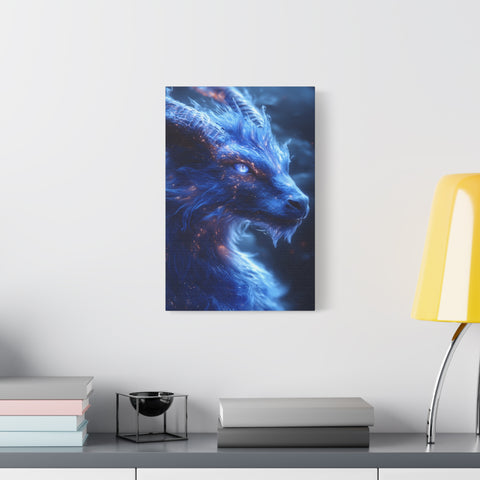 Mystical Creature Canvas Print, Dragon Wall Art, Fantasy Home Decor, Unique Gifting, Gothic Art Piece, Bedroom Aesthetic