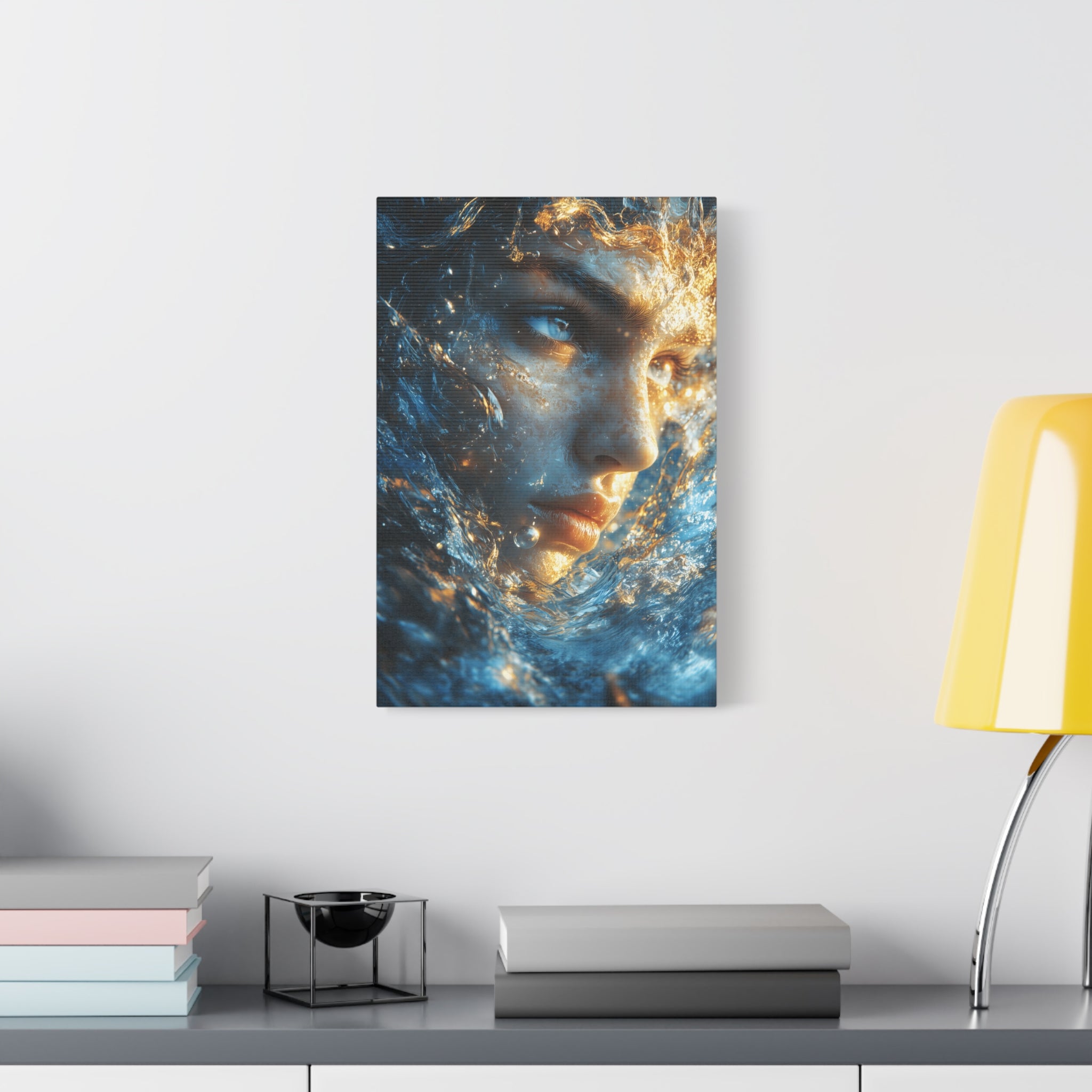 Artistic Canvas Print - Abstract Water Woman | Ocean-Themed Decor, Gallery Wall Art, Unique Home Decoration, Aquatic Aesthetic, Gift