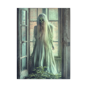 Haunting Matte Canvas Wall Art, Creepy Home Decor, Gothic Decor, Halloween Decoration, Spooky Art Piece