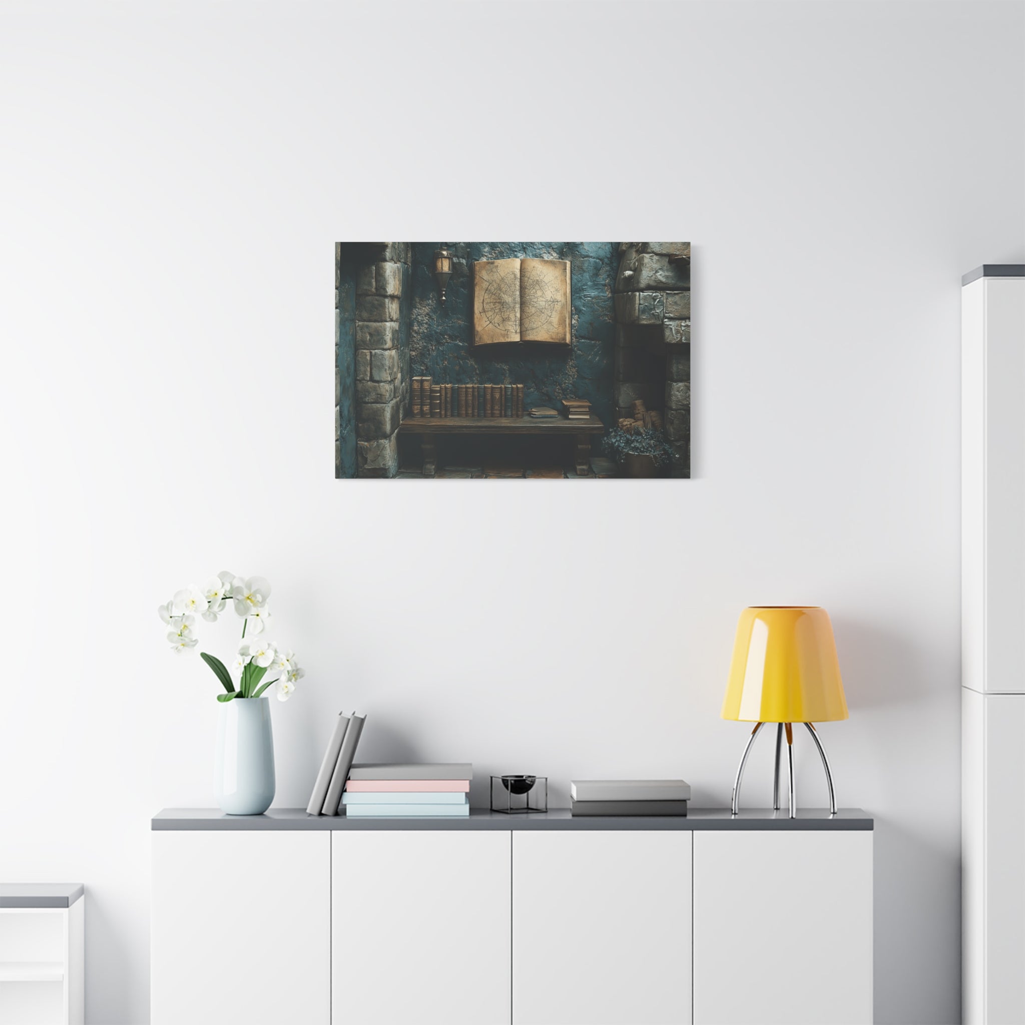 Fantasy Book Nook Wall Art, Cozy Home Decor, Literary Gifts, Reading Corner Artwork, Book Lovers Decor, Magical Canvas Print