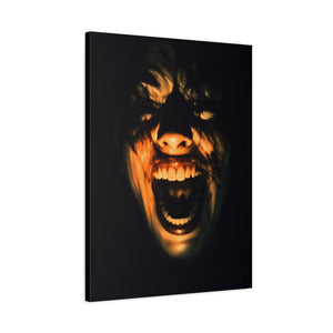 Screaming Face Art Print Canvas, Horror Wall Decor, Macabre Home Accent, Gothic Room Art, Unique Gift Idea
