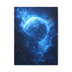 Stellar Canvas Art Print, Galaxy Wall Décor, Celestial Home Decoration, Starry Night Artwork, Cosmic Blue Decor